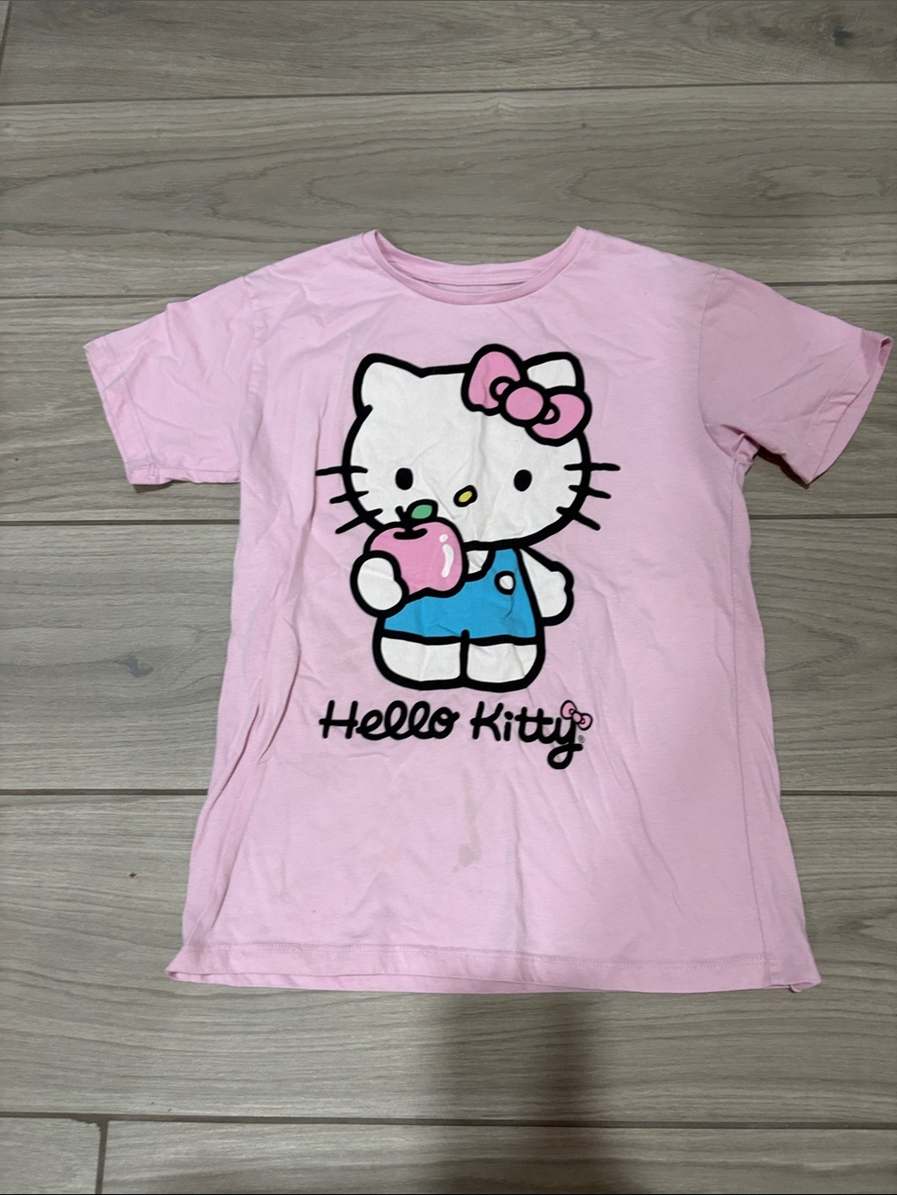 Hello Kitty Pink Tee with Blue Outfit and Pink Bow